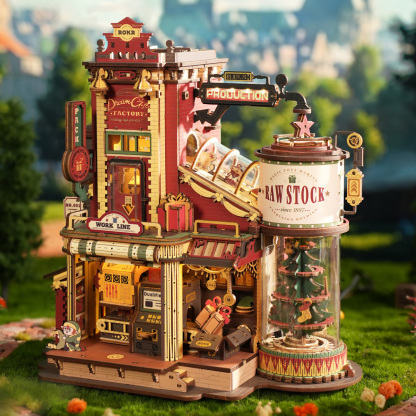 ROKR Dream Gift Factory EAB01 Holzspieluhr mit Spielzeugproduktionslinie