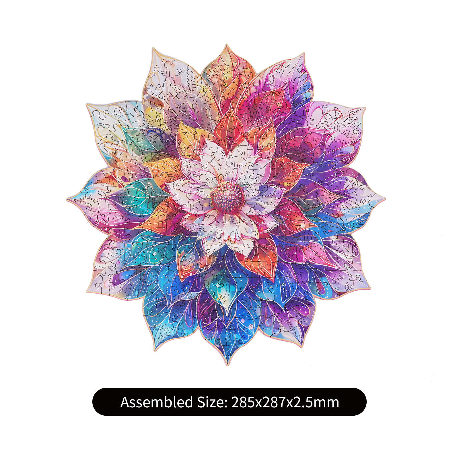 【むーら✩】 Rowood Mystic Mandala Flower Wooden Jigsaw Puzzle – ROKR