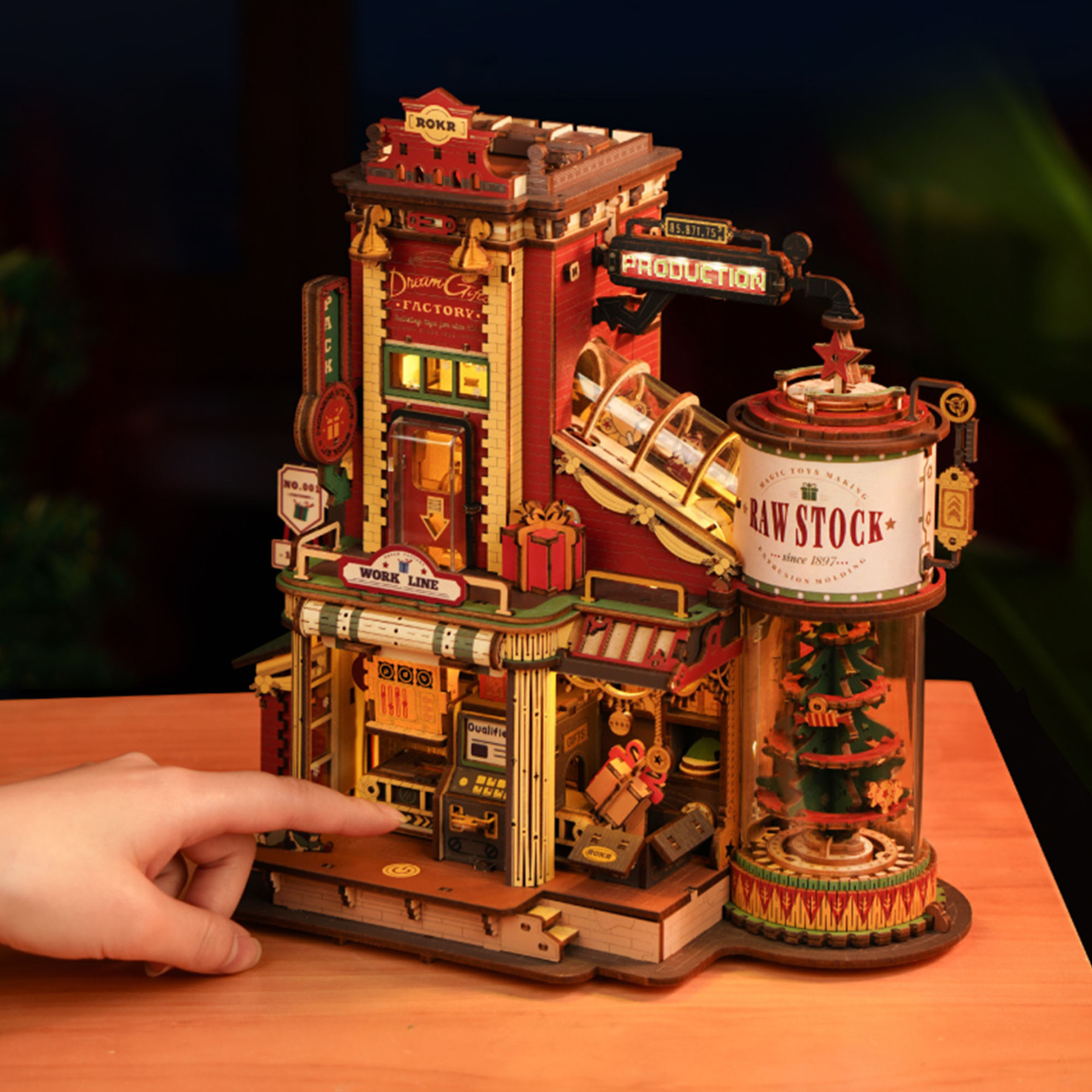 ROKR Traum Geschenk Fabrik EAB01 Handdrucksteuerung auf beleuchtetem Musikbox