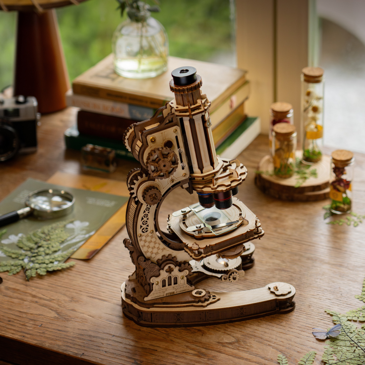 ROKR Microscope ST005 - 3D Wooden Model Kit