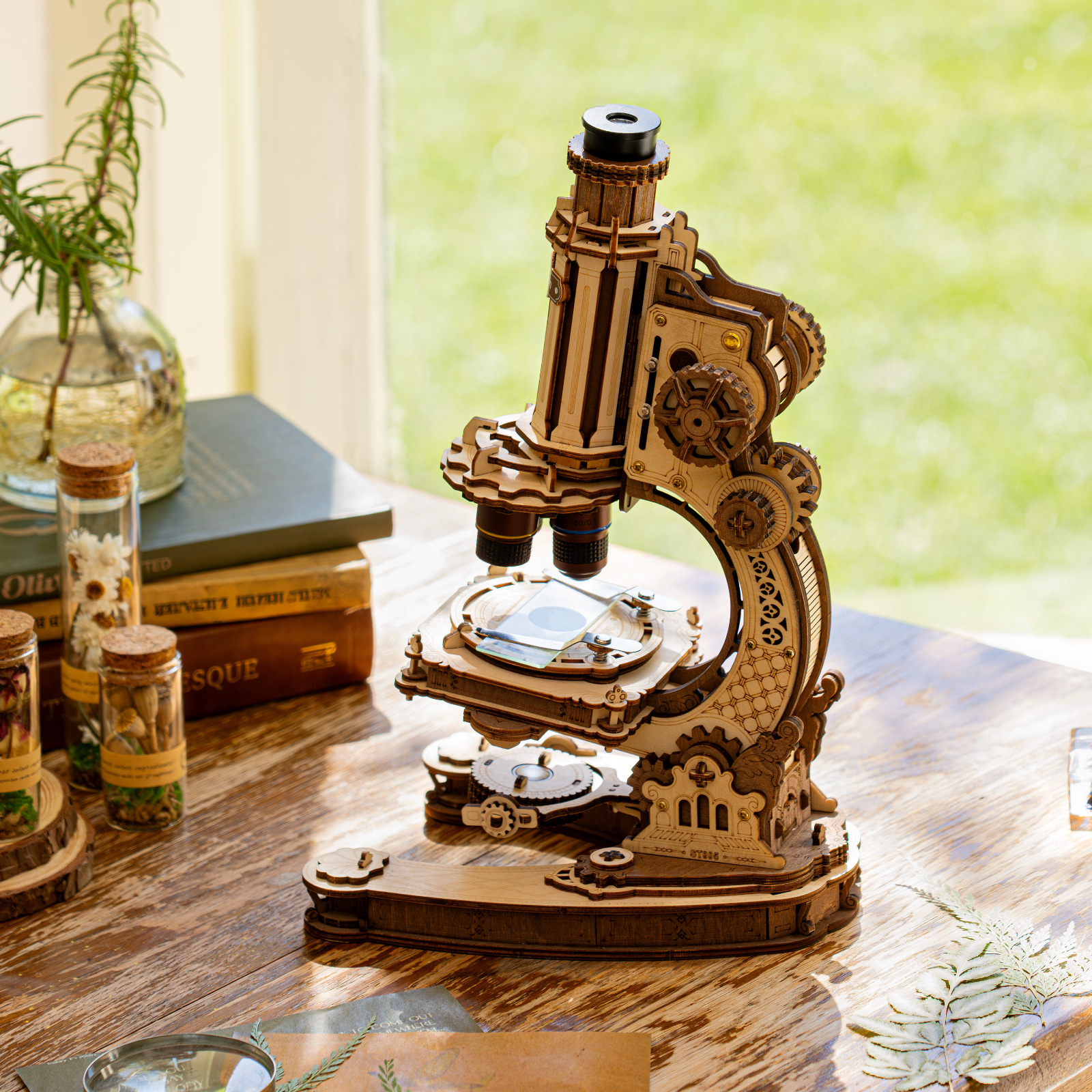 ROKR Microscope ST005 - 3D Wooden Model Kit