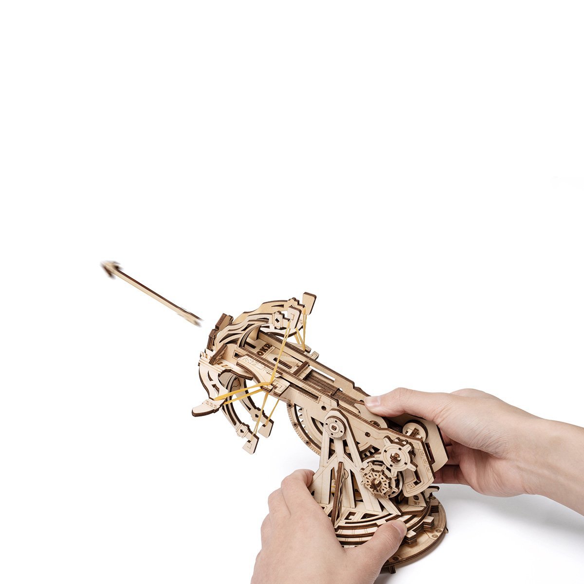ROKR Siege Heavy Ballista KW401 handheld wooden ballista model on white background