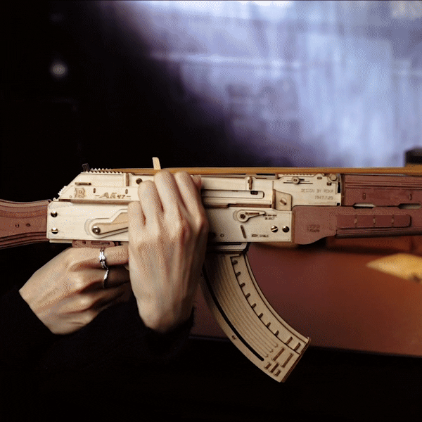 ROKR AK-47 LQ901 close-up poster with assault rifle title
