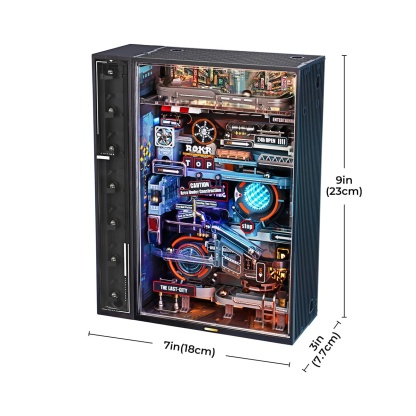 ROKR De Laatste Stad MR01S maat grafiek die een kast van 7 inch breed toont