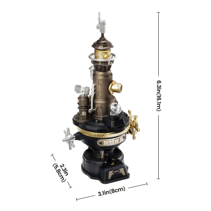 Navi Lighthouse CGM01 size graphic showing 16.1cm height, 8cm width, and 5.8cm depth