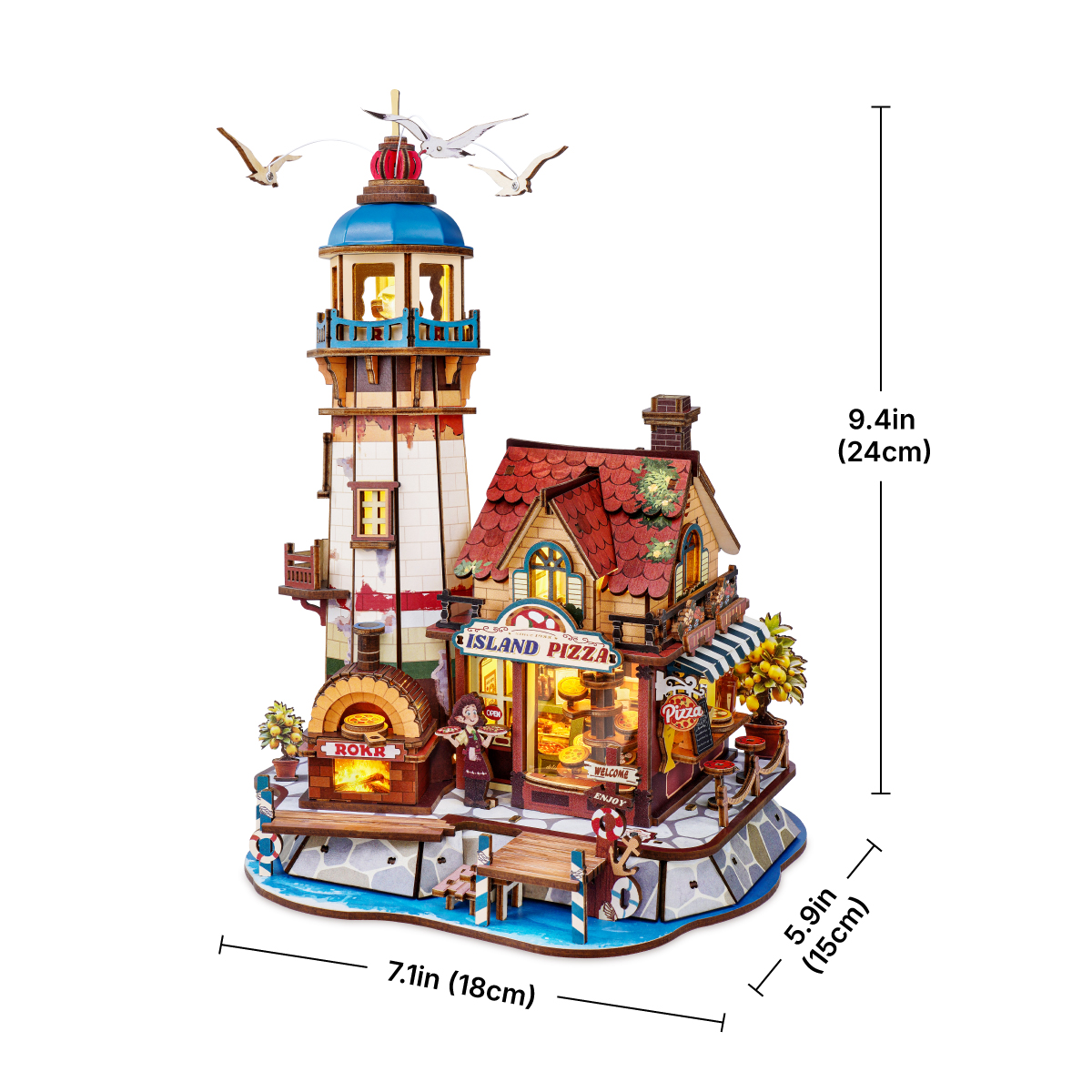 ROKR Chillbay Pizzeria EAM02 | Mechanical 3D Puzzle