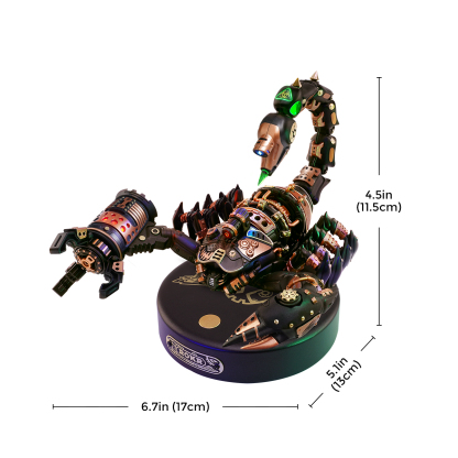 ROKR Emperor Scorpion MI04 size graphic with dimensions