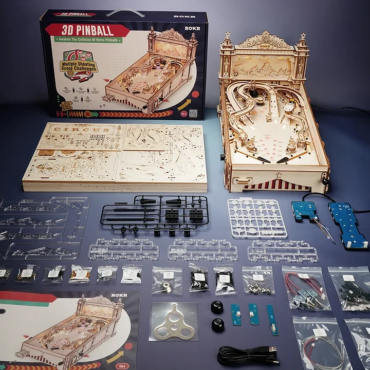 ROKR 3D Pinball EG01 contenu du kit complet et disposition des accessoires