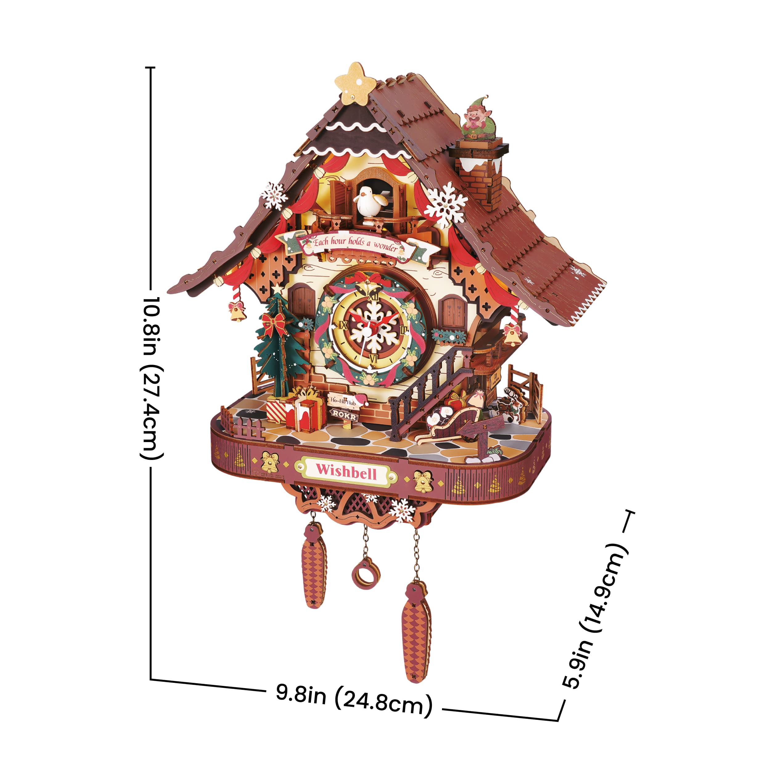 Christmas Cuckoo Clock alternate main product image 2 for SKU LCB01