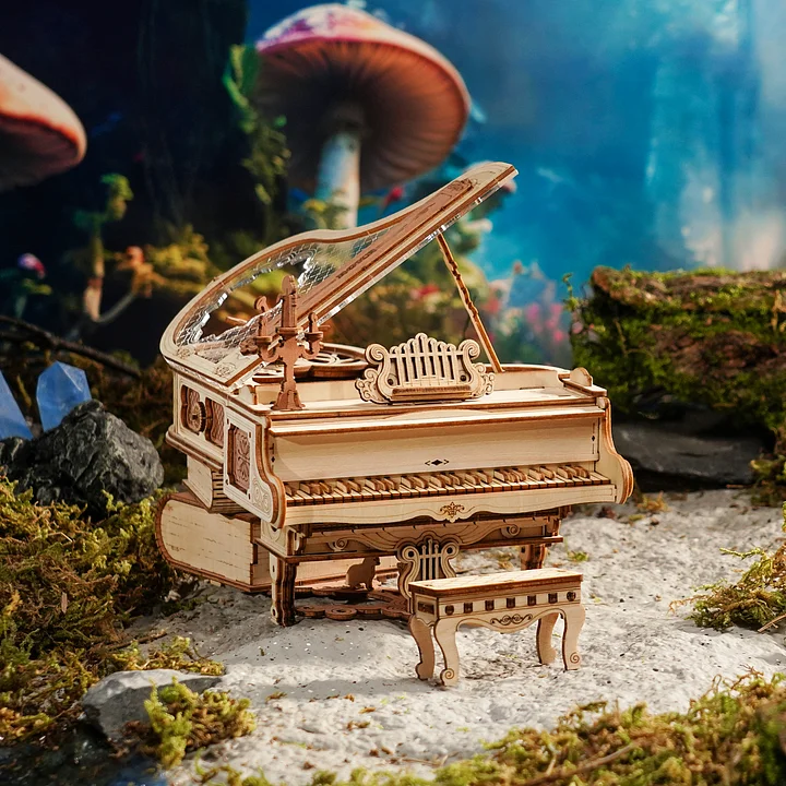 ROKR Magic Piano AMK81 piano model in a fantasy forest scene