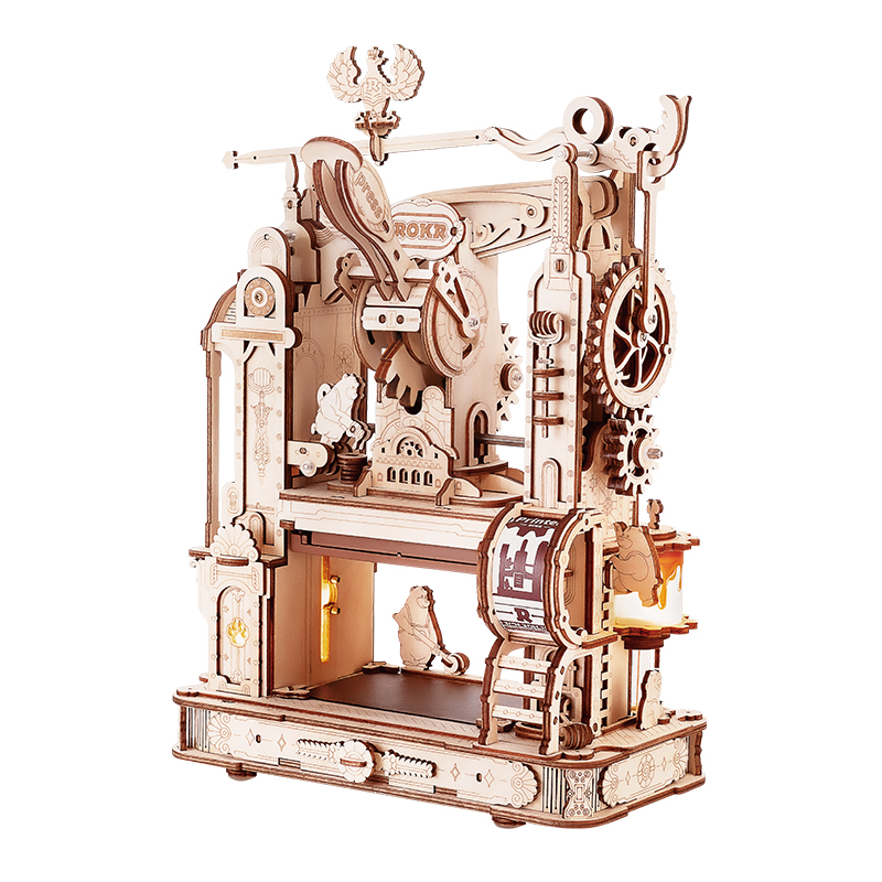 ROKR Classic Printing Press LK602 isolated press on white background