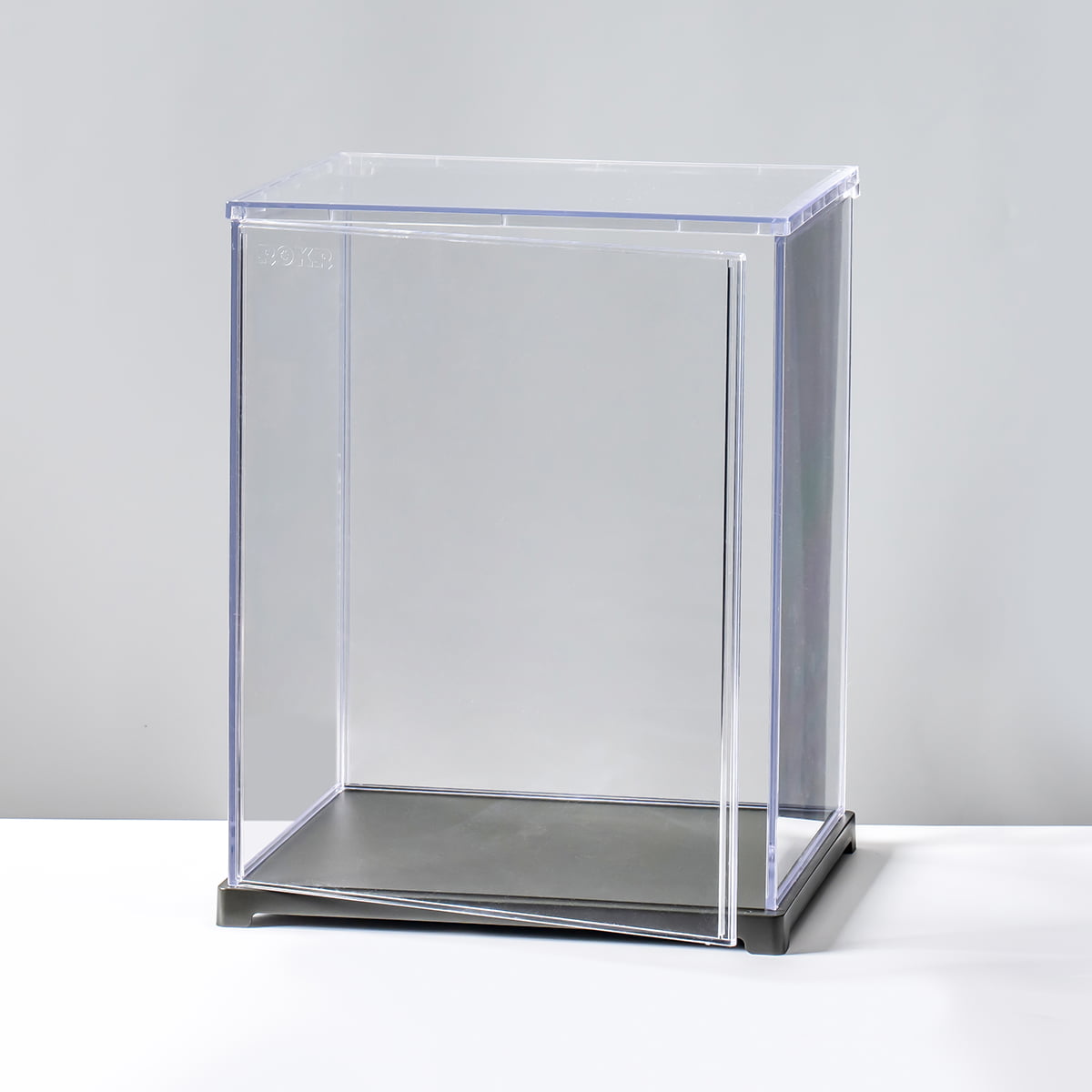 ROKR Storage Display Box RFM03 clear dust cover on black base