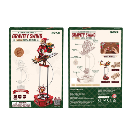 Santa on Skis package front and back with product information