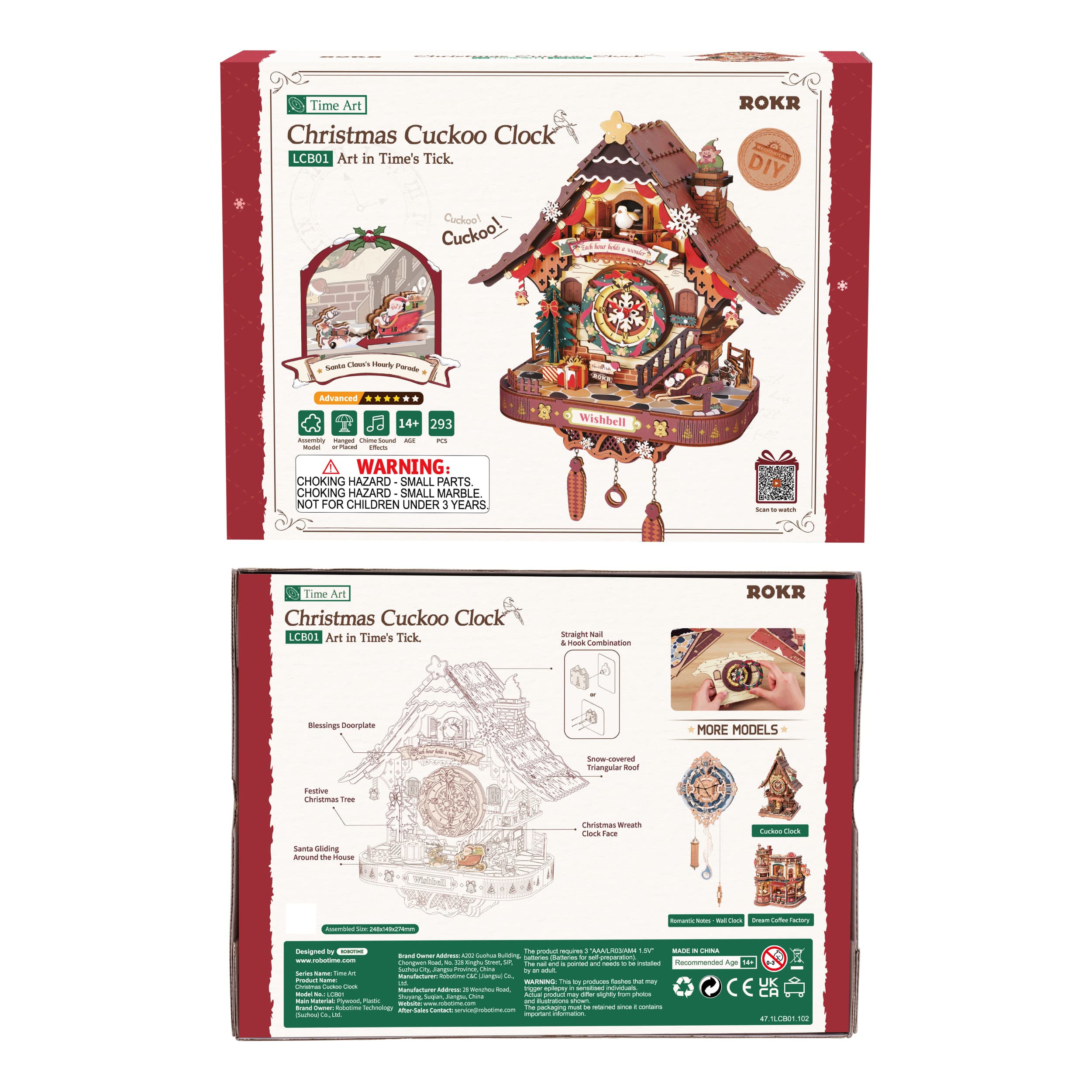 Christmas Cuckoo Clock alternate main product image 3 for SKU LCB01