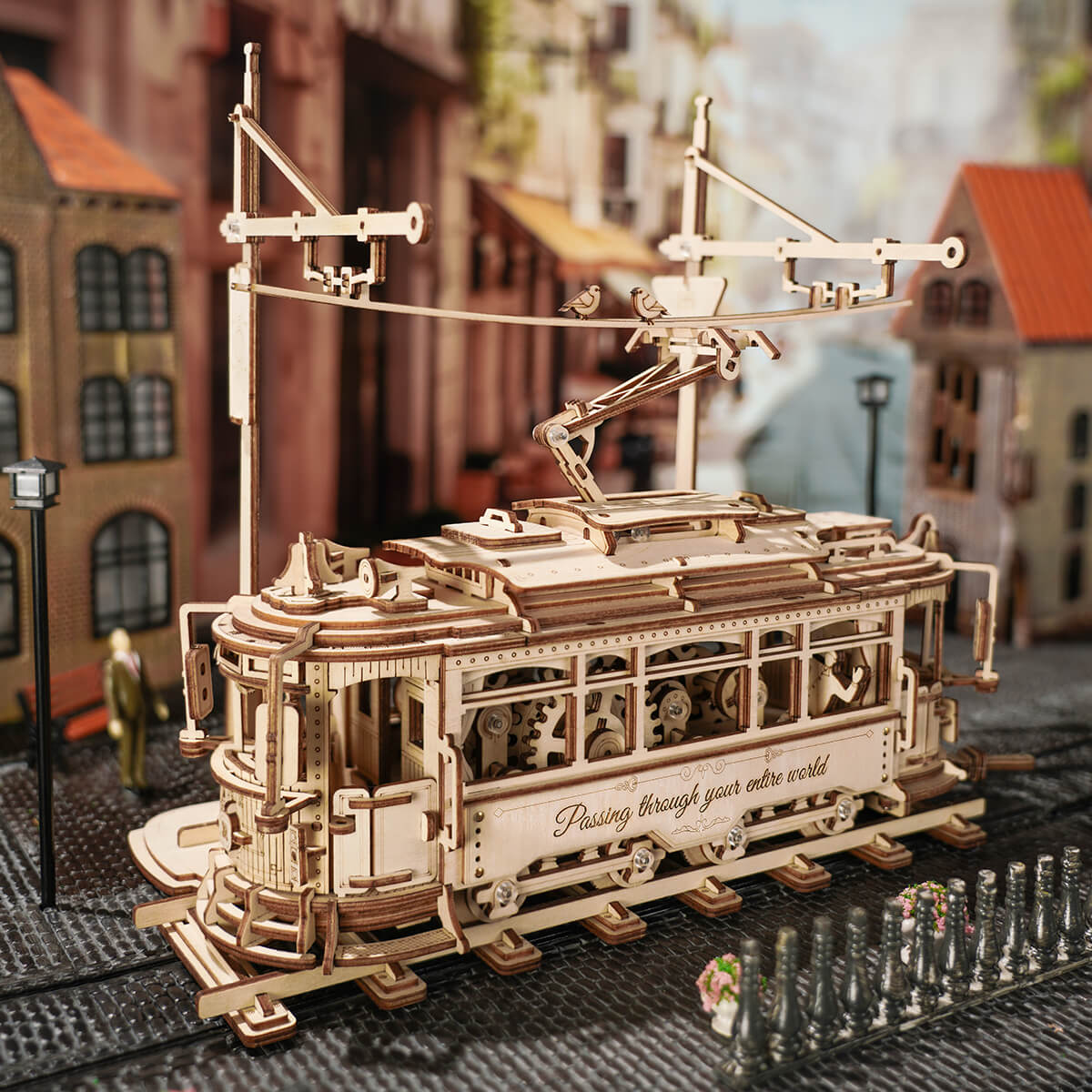 ROKR Classic City Tram LK801 tram heldenfoto in straat scène