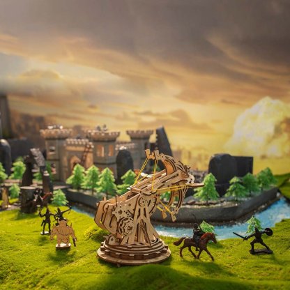 ROKR Siege Heavy Ballista KW401 battlefield diorama with miniature soldiers