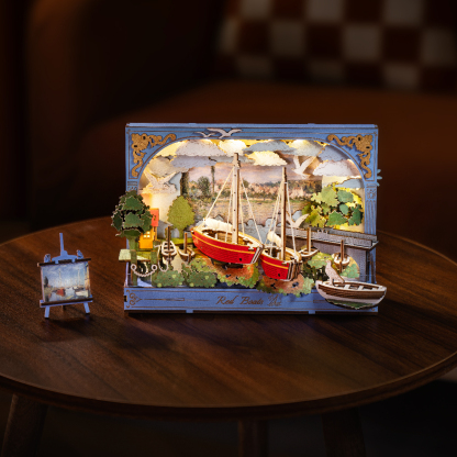 Rowood Red Boats TH004 - Wooden 3D Art Puzzle