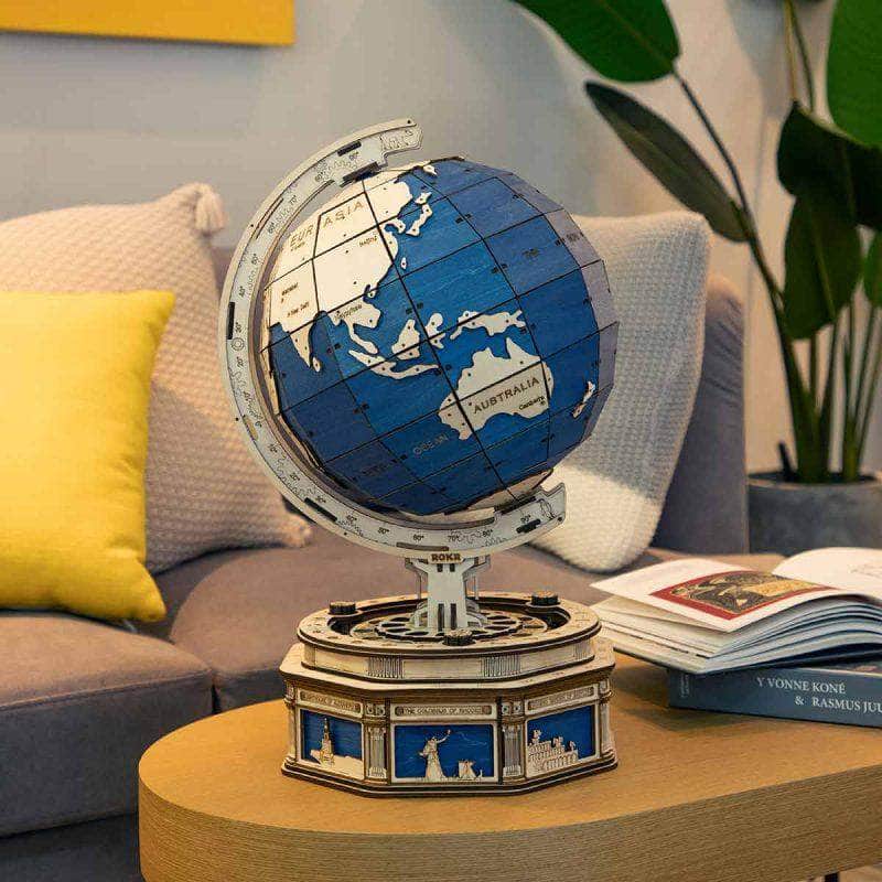 ROKR De Globe ST002 3D aardmodel met blauwe en beige globe