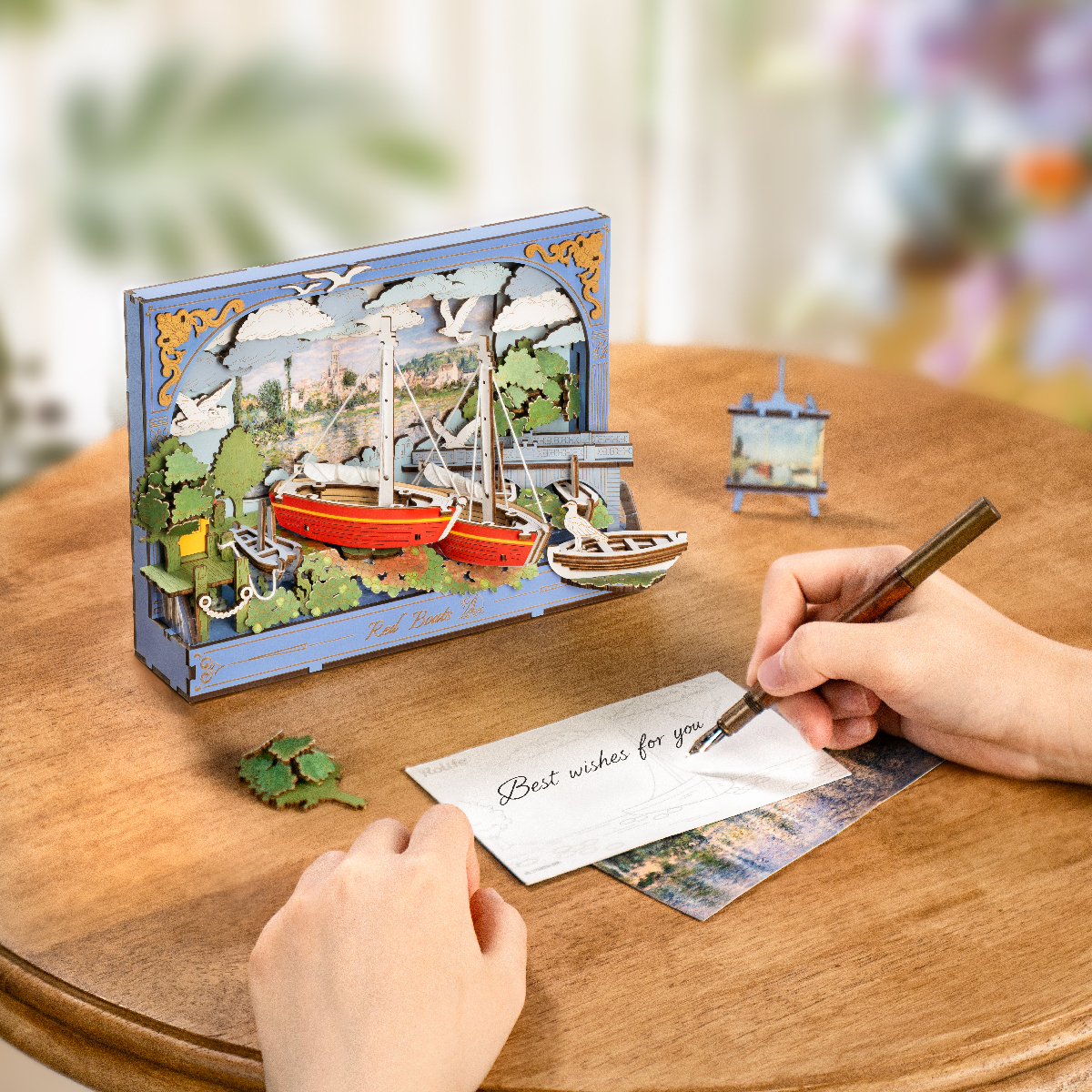 Rowood Red Boats TH004 - Wooden 3D Art Puzzle