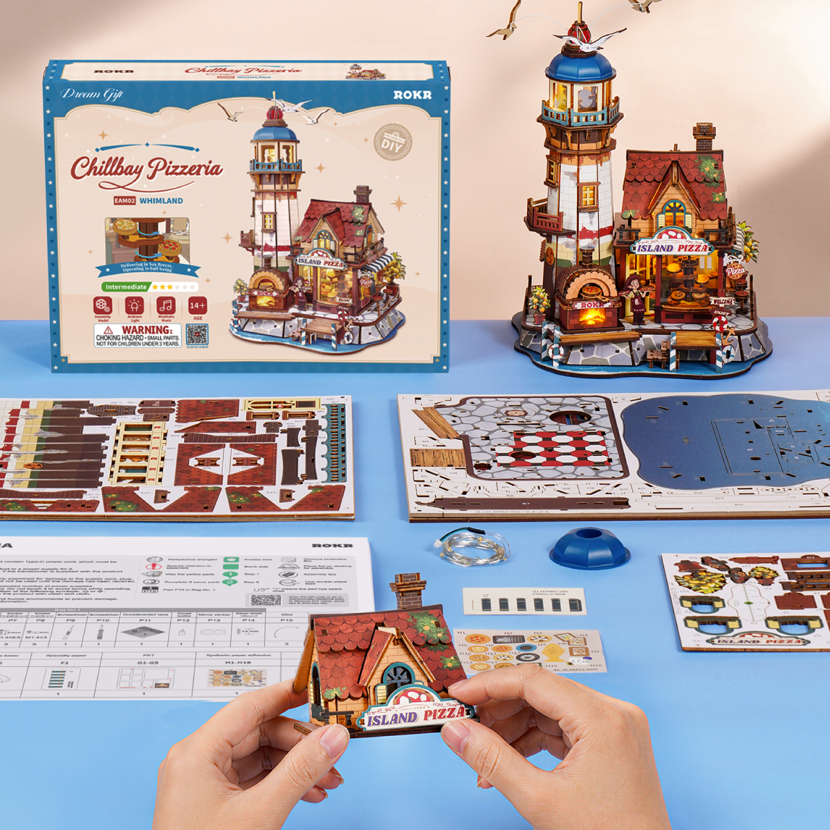 ROKR Chillbay Pizzeria EAM02 | Mechanical 3D Puzzle