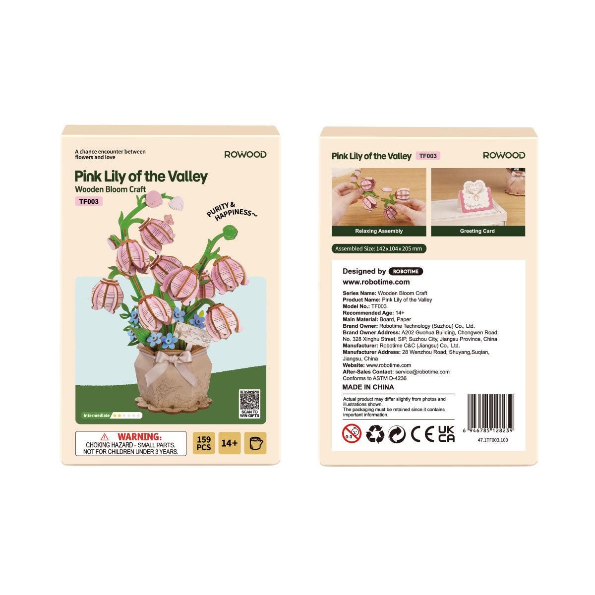 Rowood Pink Lily of the Valley DIY Flower Bouquet TF003 – ROKR Rowood Pink Lily of the Valley DIY Flower Bouquet TF003 – ROKR
