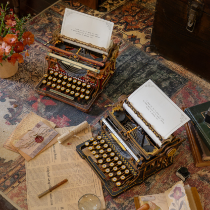 ROKR Mechanical Typewriter LK703B and magic style comparison scene
