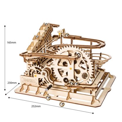 ROKR Marble Parkour LG501 front view of layered track and elevator system