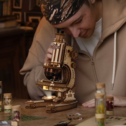 ROKR Microscope ST005 - 3D Wooden Model Kit