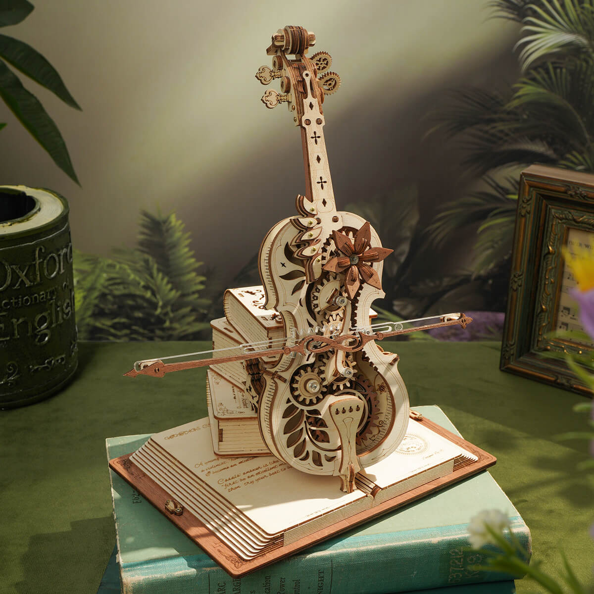 ROKR Symphony of Gorgeous Dreams AMK63M natural wood model in green room scene