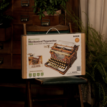 ROKR Mechanical Typewriter LK703C package box in gift scene