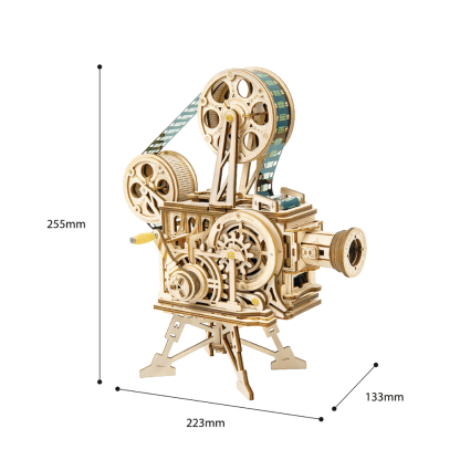 ROKR Vitascope LK601 size graphic with assembled dimensions
