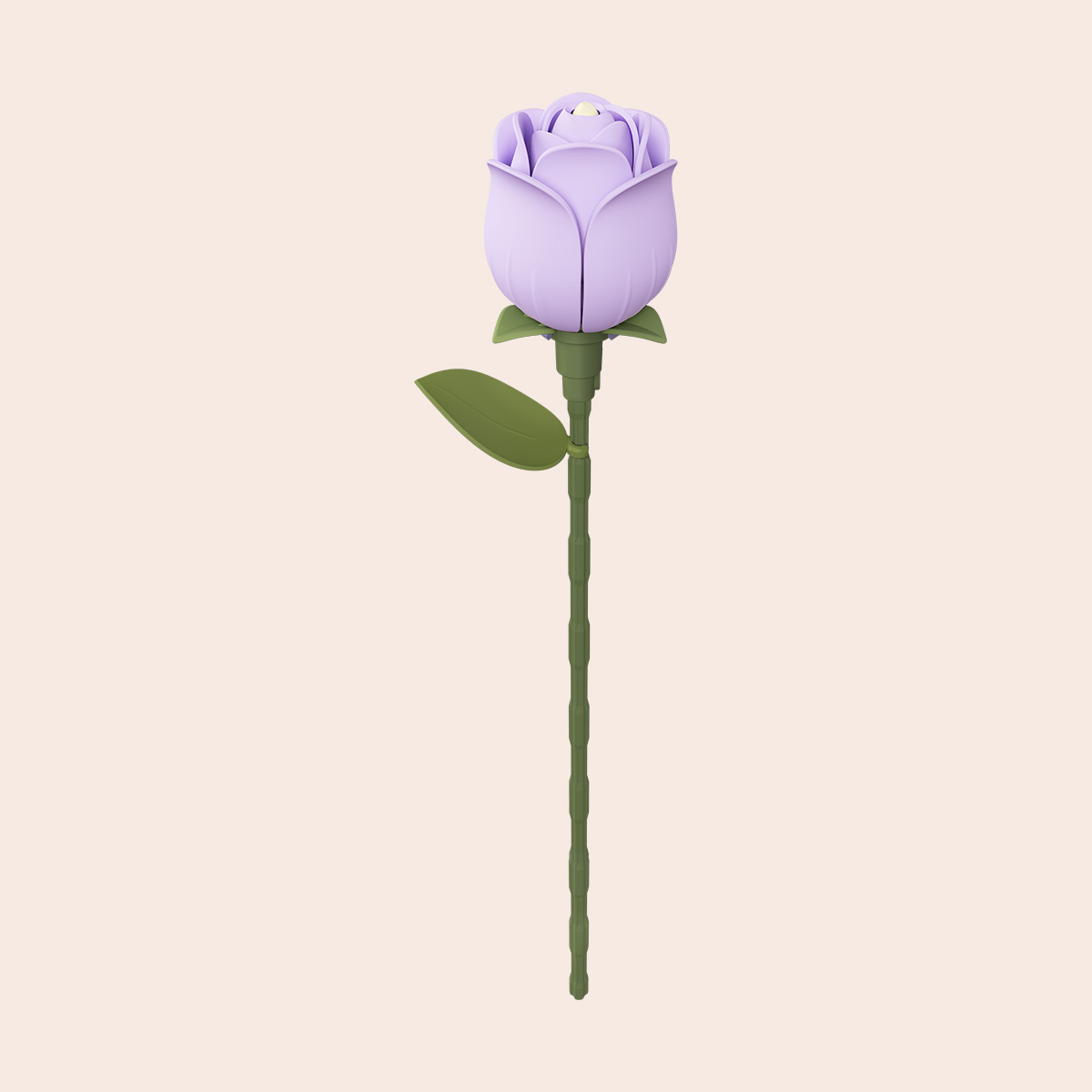 ROKR Art Floral Rose Lavande fleur en bois unique vue de face