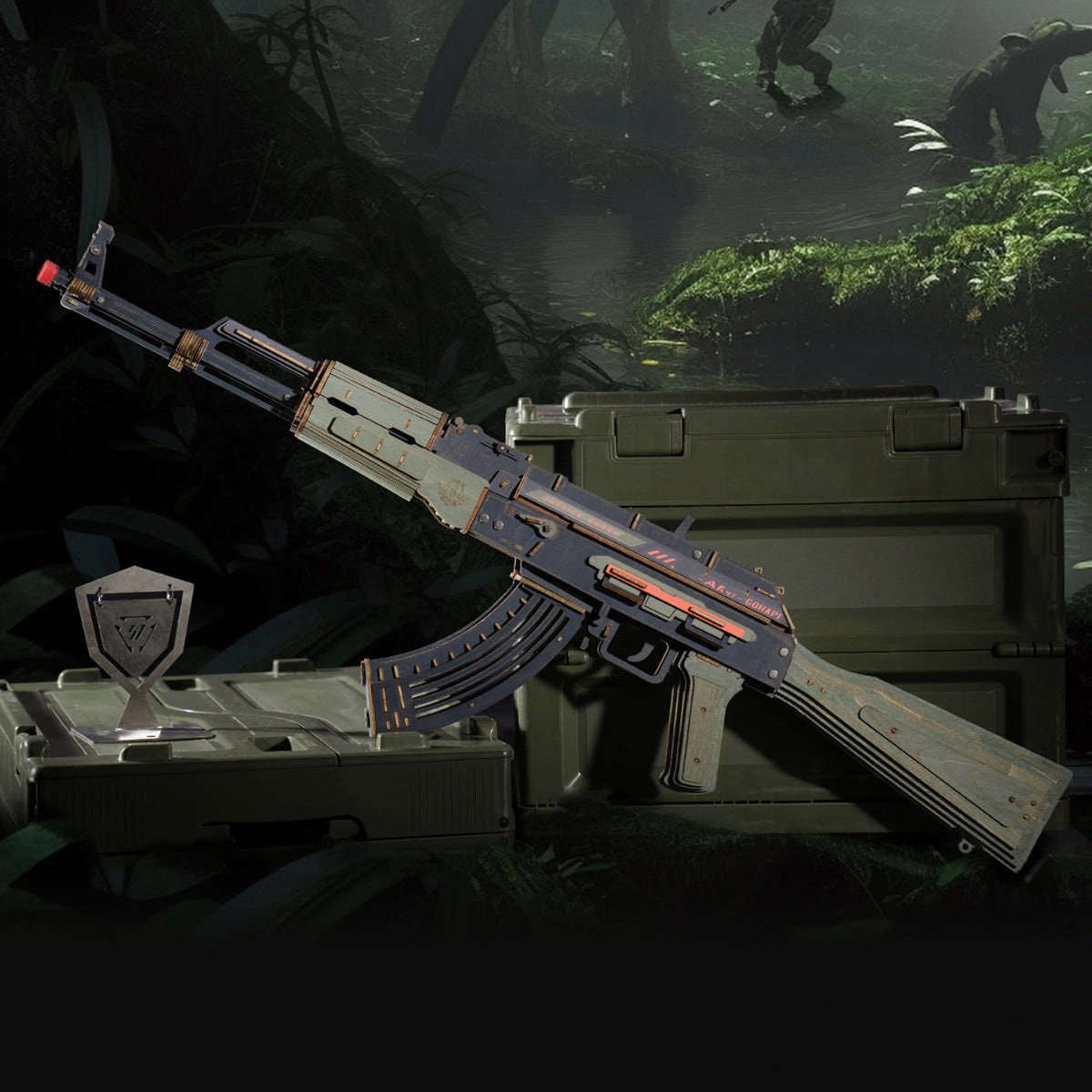 Affiche technique ROKR AK-47 LQ901 avec aperçu des modules