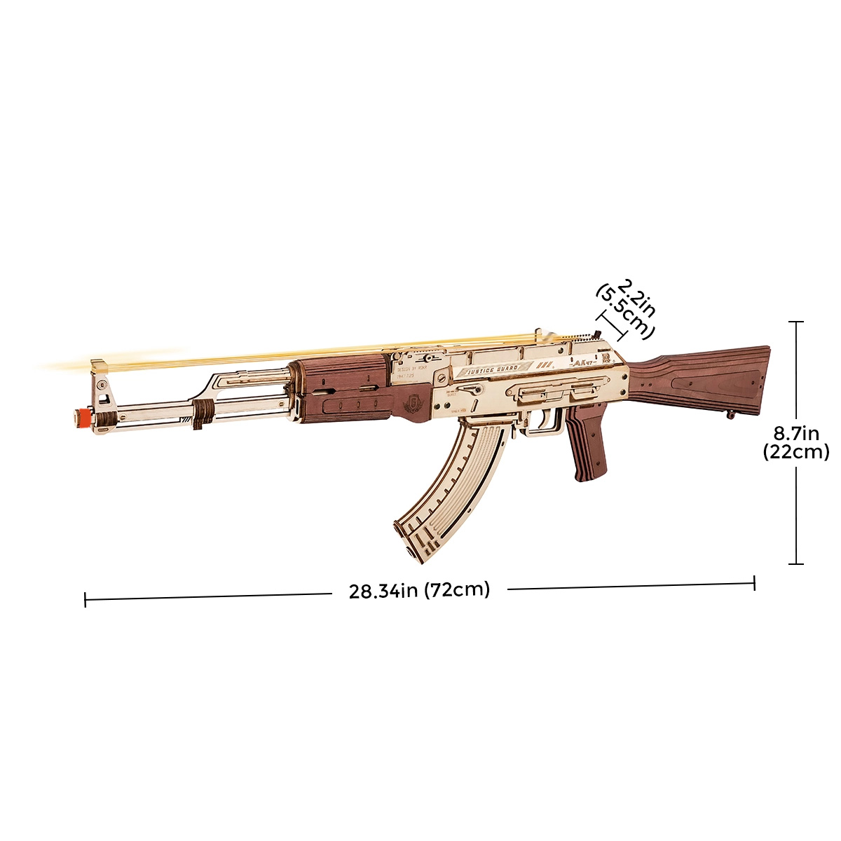 ROKR AK-47 LQ901 affiche avec des détails exquis et des informations sur le produit
