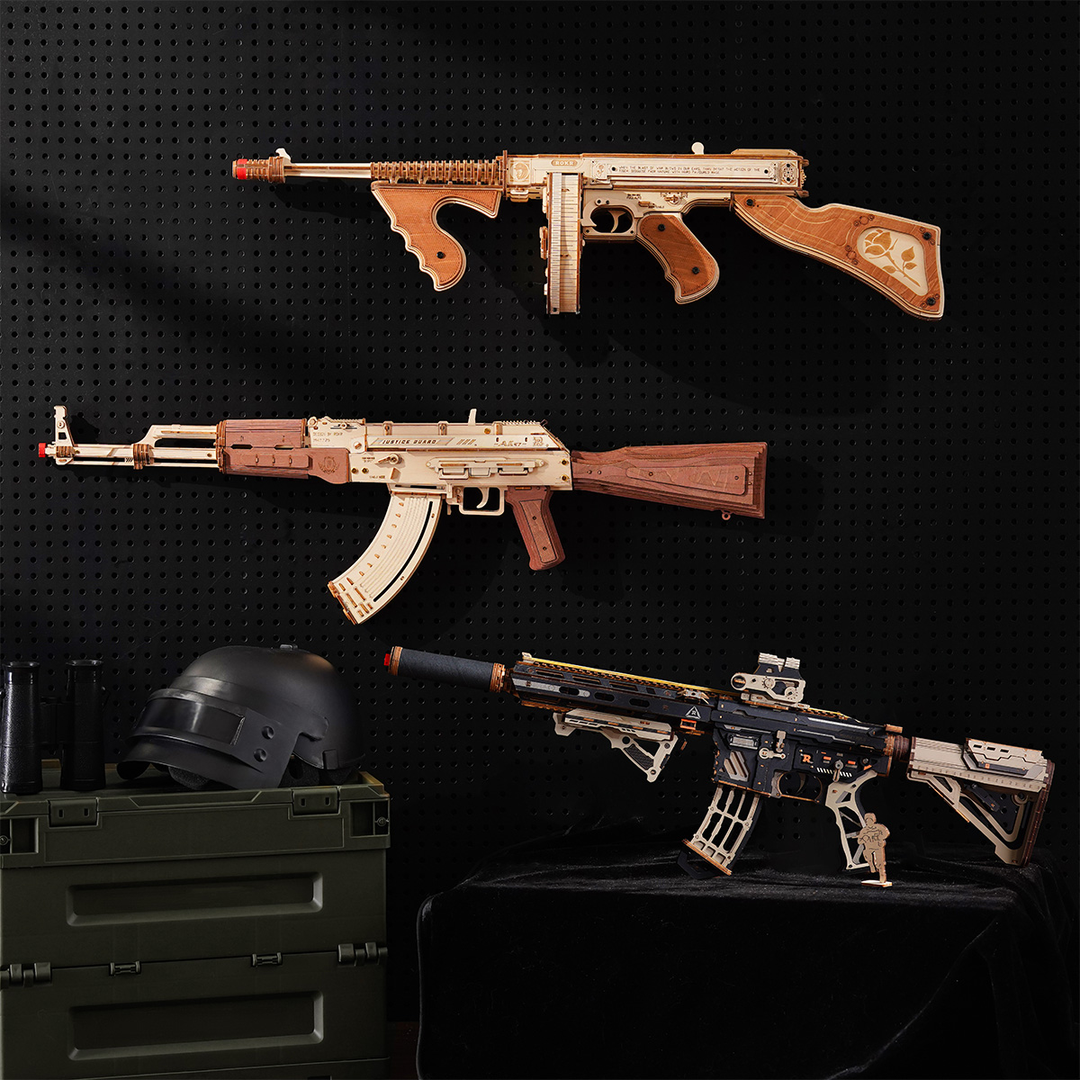 ROKR M416 Carbine LQB02 - 3D Wooden Puzzle Kit