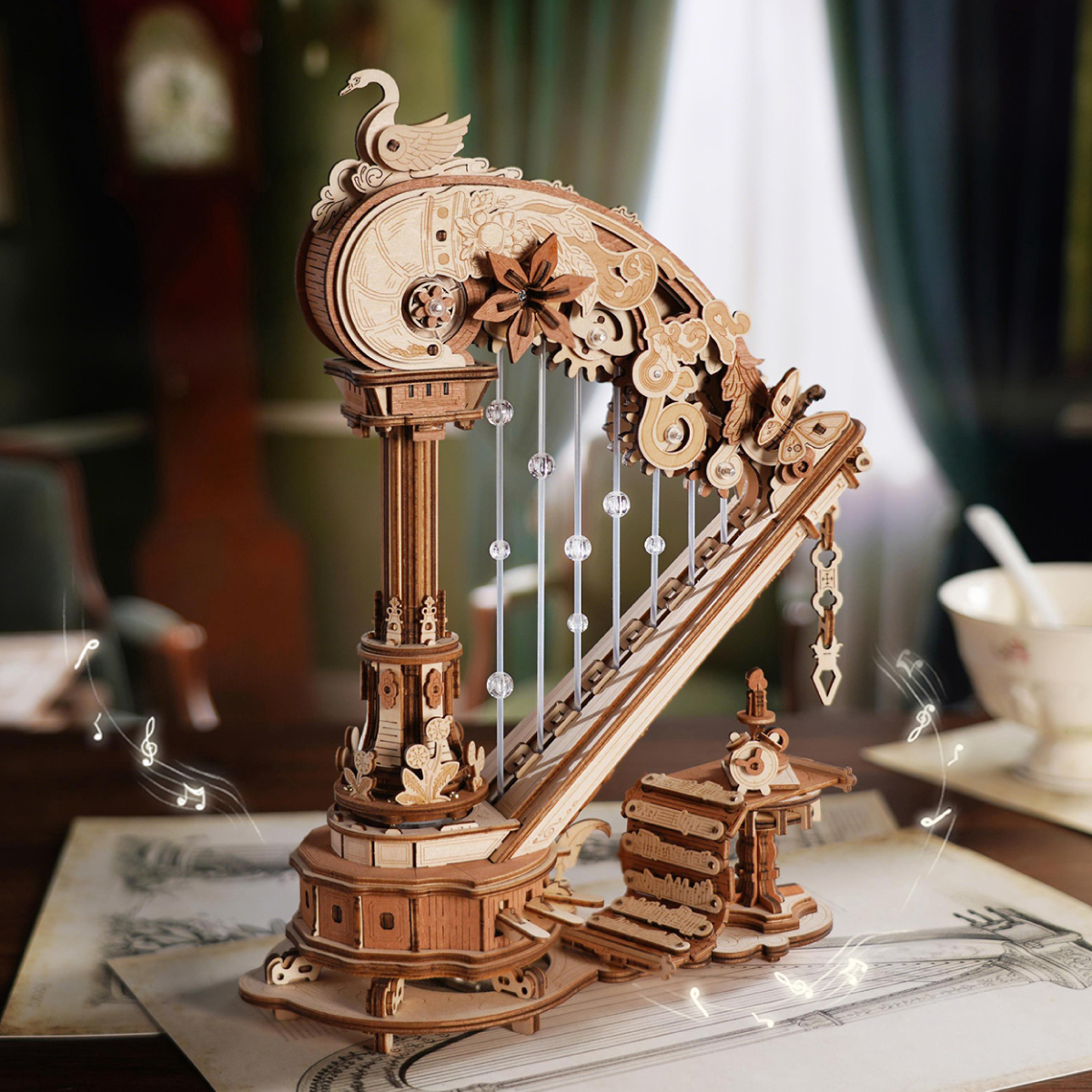 ROKR Magic Harp AMK71 displayed in vintage room scene