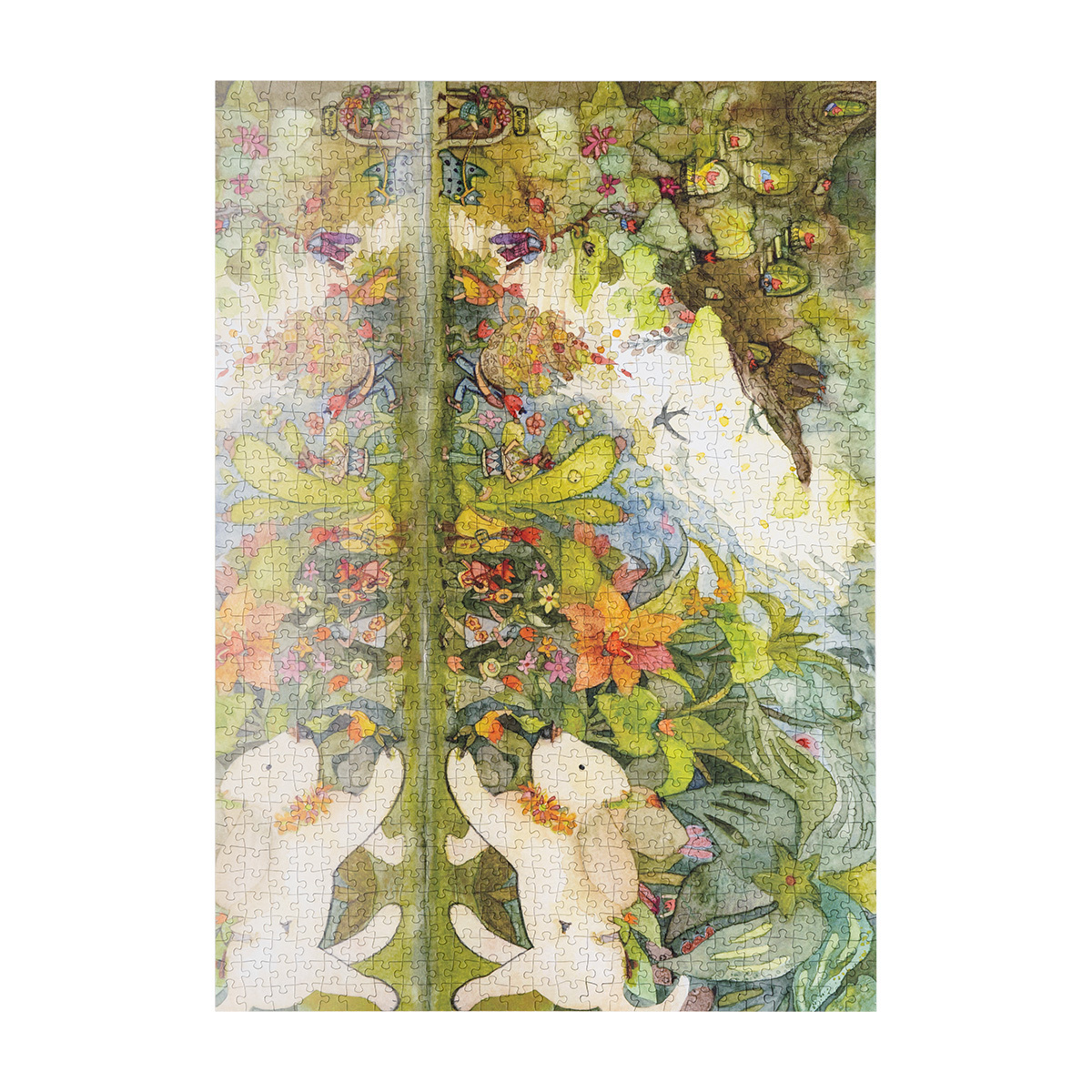 Forest Party completed puzzle artwork with forest and animals