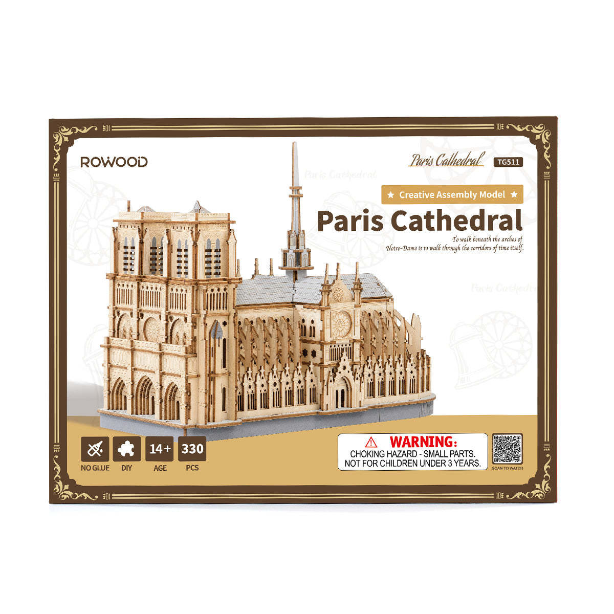 Paris Cathedral TG511 package box with landmark model artwork