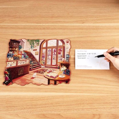 Rowood Cozy Winter Café Wooden Jigsaw Puzzle