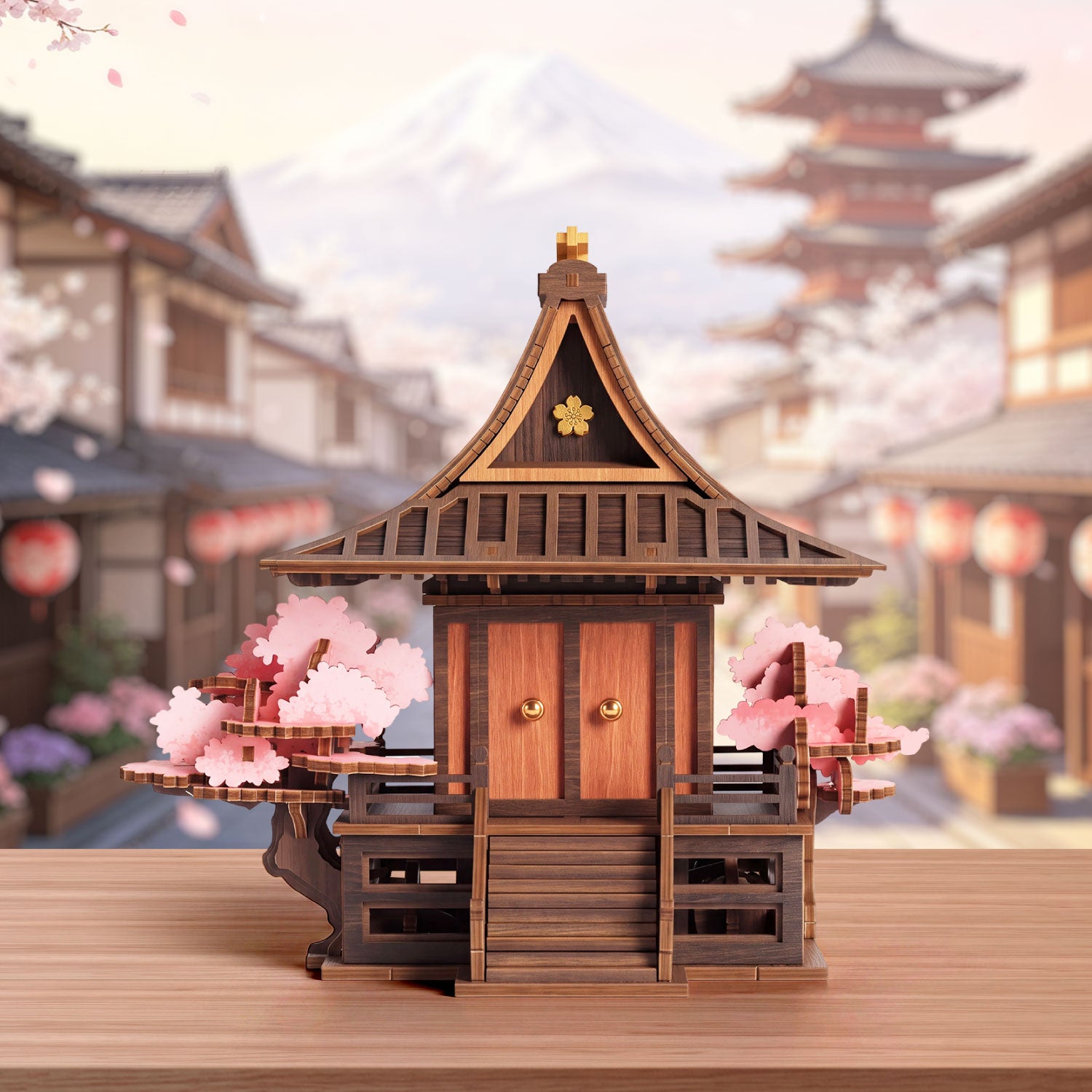 ジョシュア　be the sun ラキドロ　タワレコ Rowood Sakura Retreat Wooden 3D Puzzle TGA09 – ROKR