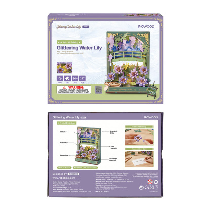 Rowood Nénuphar Scintillant TH001 emballage avant et arrière avec détails du produit