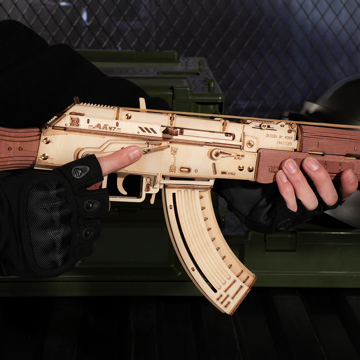 ROKR AK-47 LQ901 module d'éjection coulissant affiche de chargement automatique
