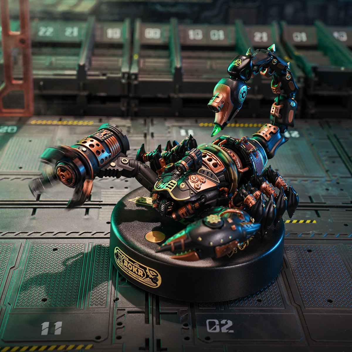 ROKR Emperor Scorpion MI04 dark industrial scene hero shot