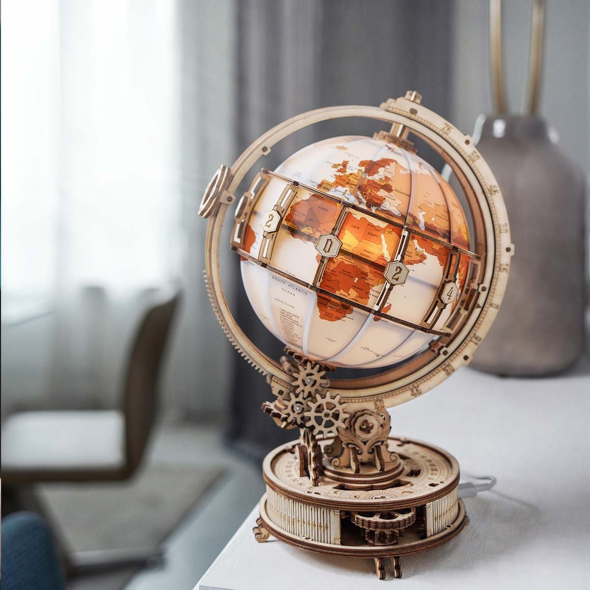 ROKR Luminous Globe ST003 globe displayed in bright room scene