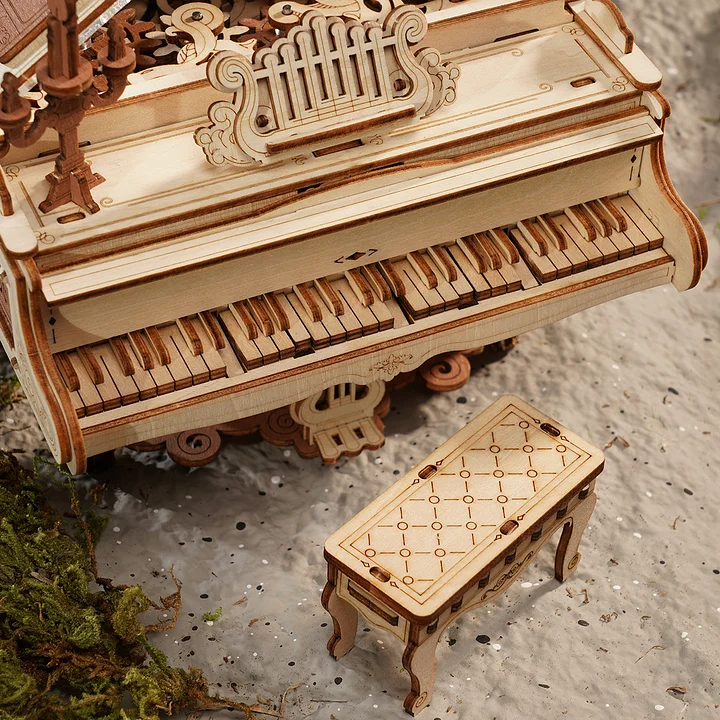 ROKR Magic Piano AMK81 keyboard and bench close-up