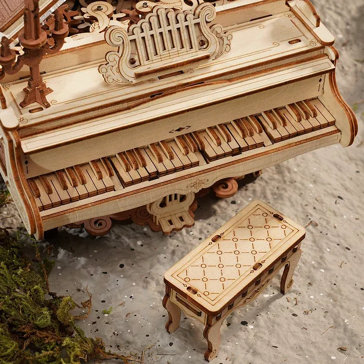 ROKR Magic Piano AMK81 keyboard and bench close-up