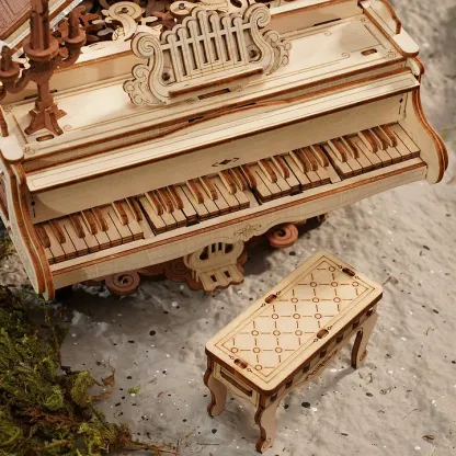 ROKR Magic Piano AMK81 keyboard and bench close-up
