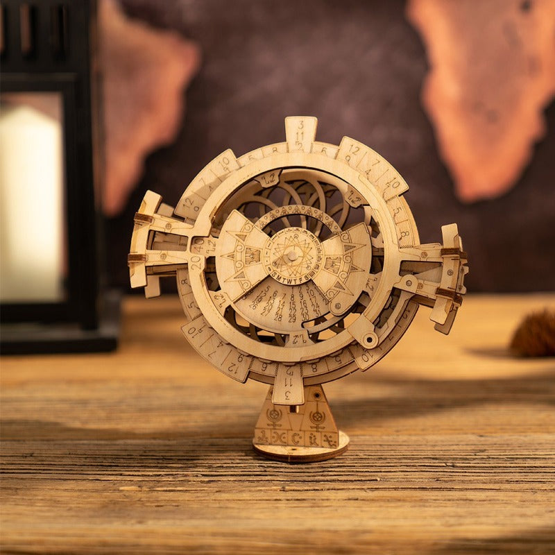 ROKR Perpetual Calendar LK201 houten kalender op displaystand