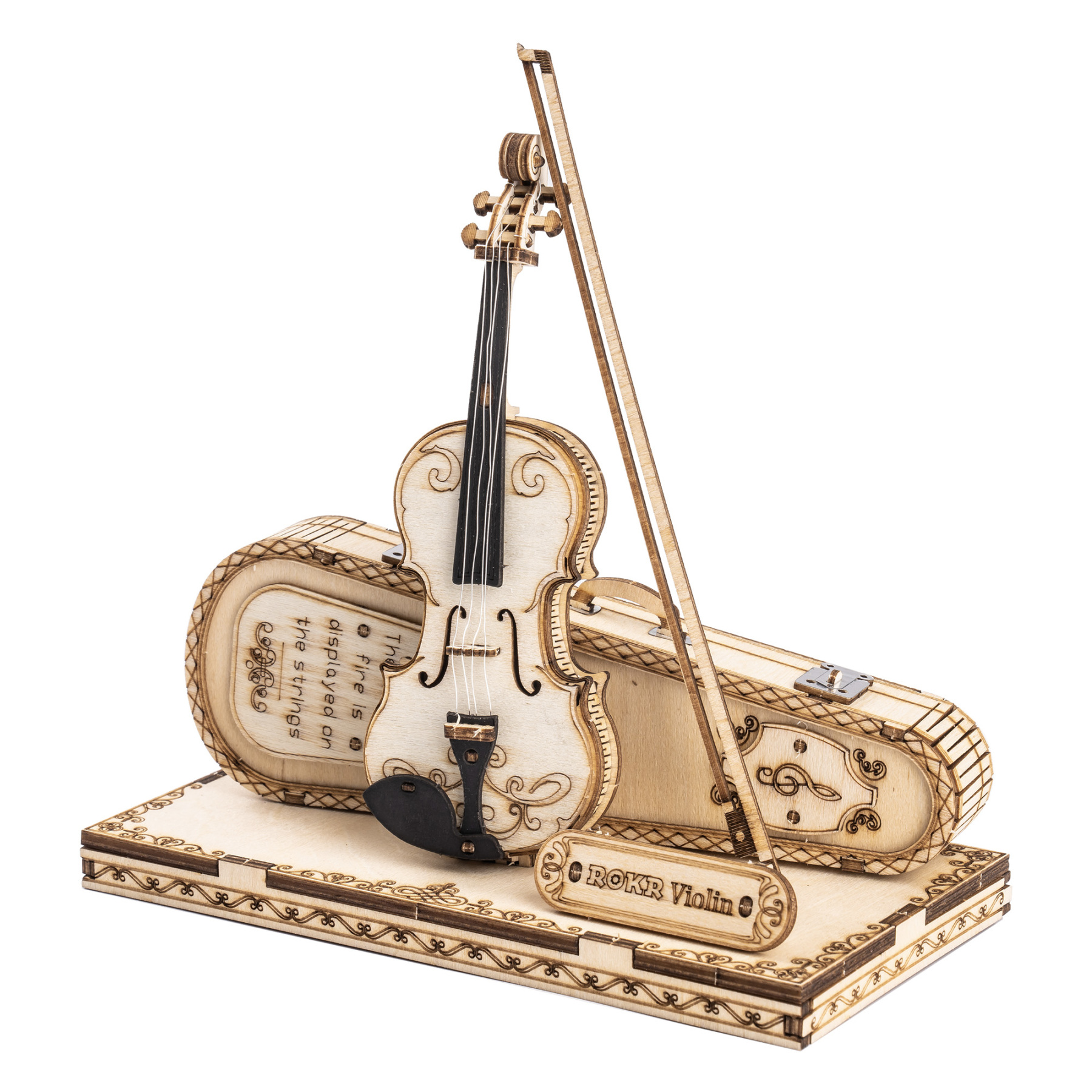 ROKR Violin Capriccio TG604K vue de face violon sur fond blanc