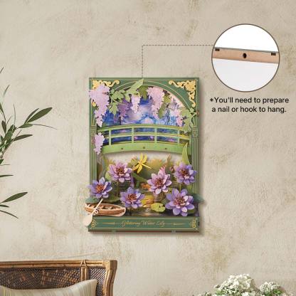 Rowood Glittering Water Lily TH001 affichage mural avec rappel de crochet